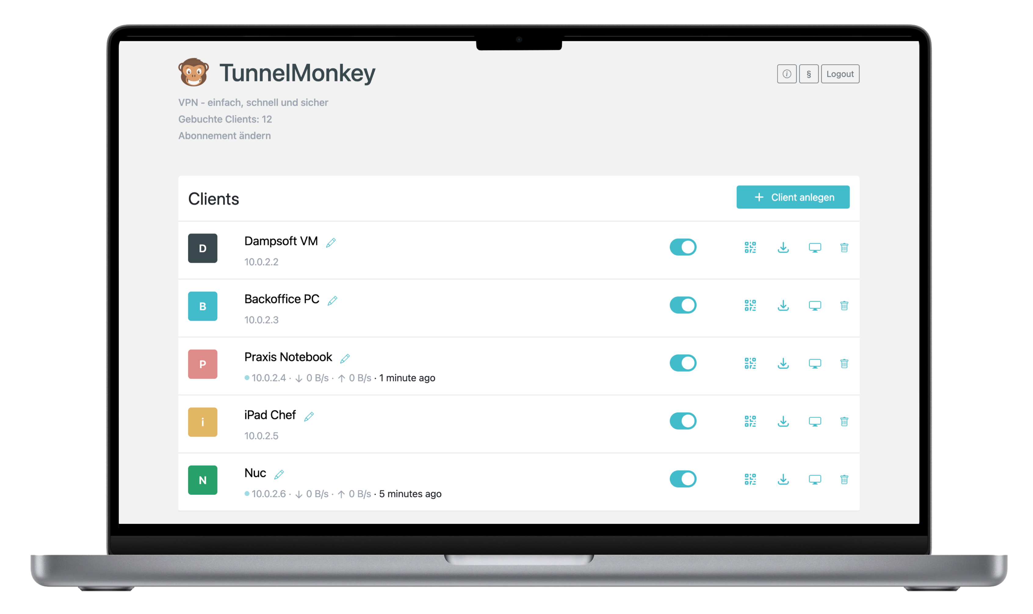 TunnelMonkey VPN Webapp